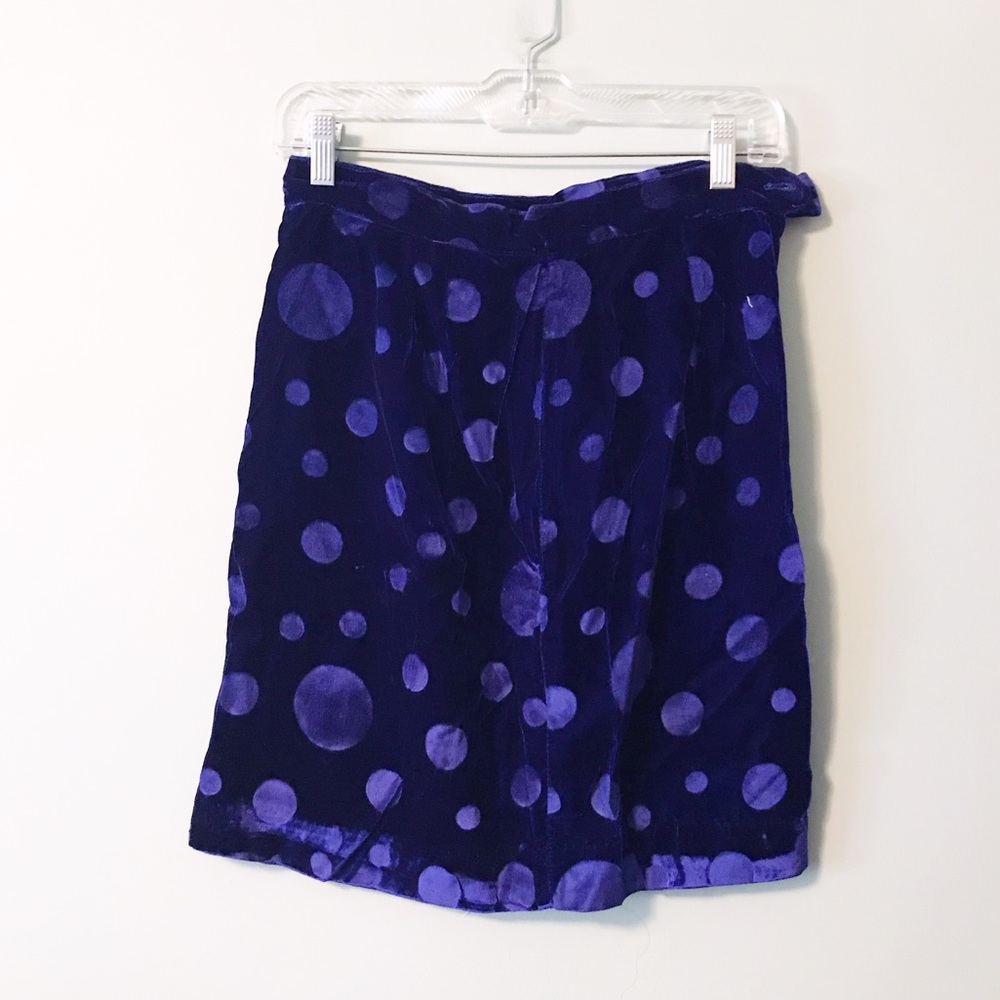 [Vintage] Reminiscence Royal Blue Velvet Skirt